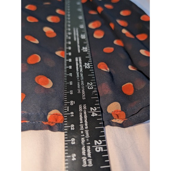 Anthropologie Maeve | Derby Polka Dot Sleeveless Sheer Blouse Navy US Sz12 - Picture 7 of 7